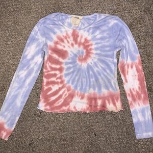 Tillys RSQ tie dye long sleeve pink and blue